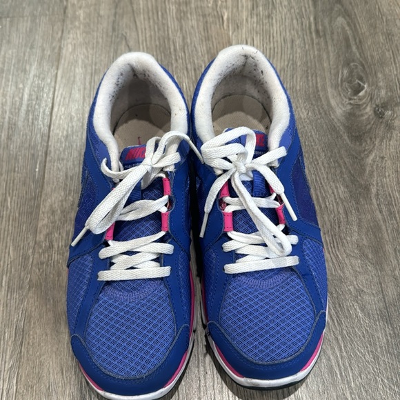 Nike Dual Fusion Run Running Shoes Blue and Pink - Picture 2 of 6